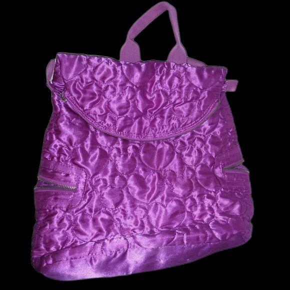 Disney Parks Purple Mickey Mouse Satin Mini Backpack - Picture 1 of 10